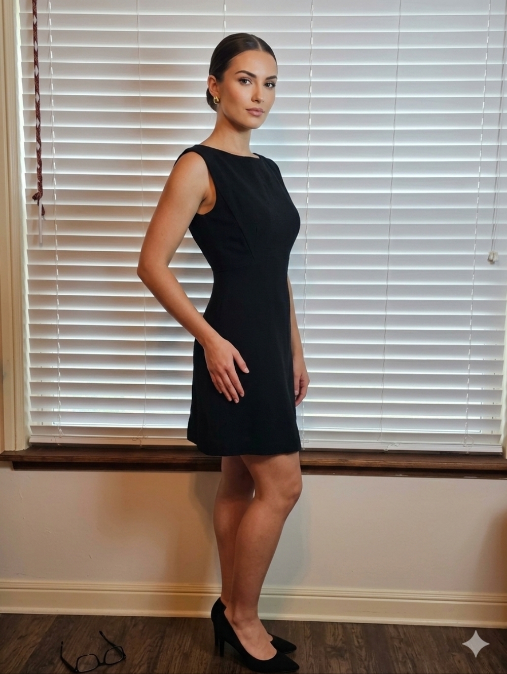 New Sandro Paris Black Lace-Back Sleeveless Dress